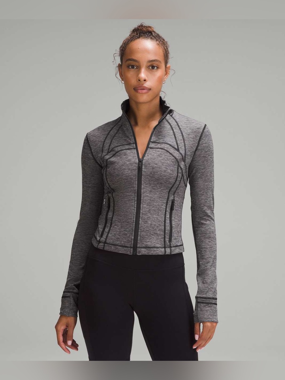 Lululemon Define Cropped Jacket *Nulu Heathered Black